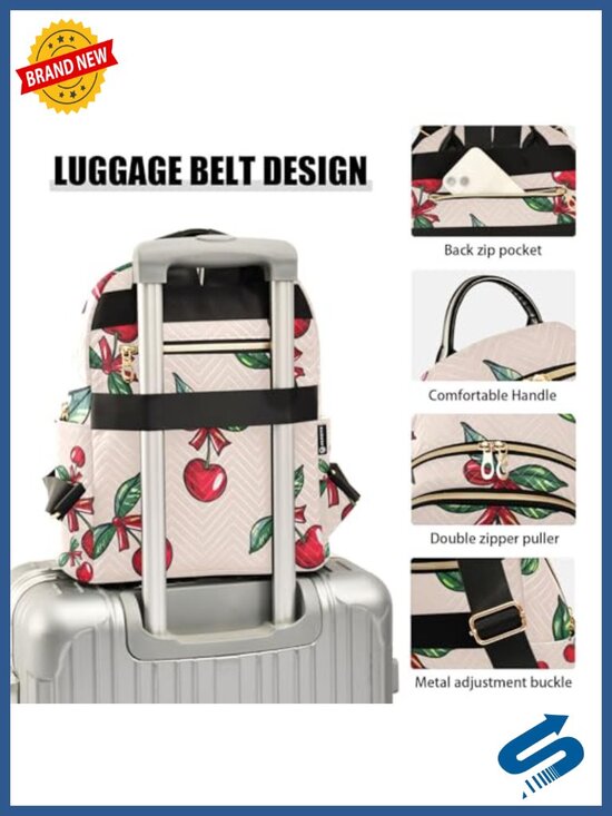 Small Backpack Purse - Retro Daypack Shoulder Bag, Lightweight Travel Backpack main image 4